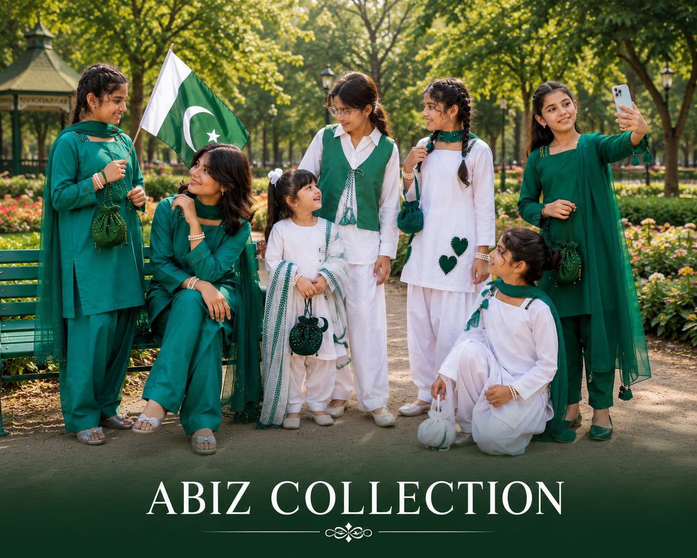 Azadi Festive 3-Piece Look | Independence Day Special Kurta Set for Girls - Abiz Collection