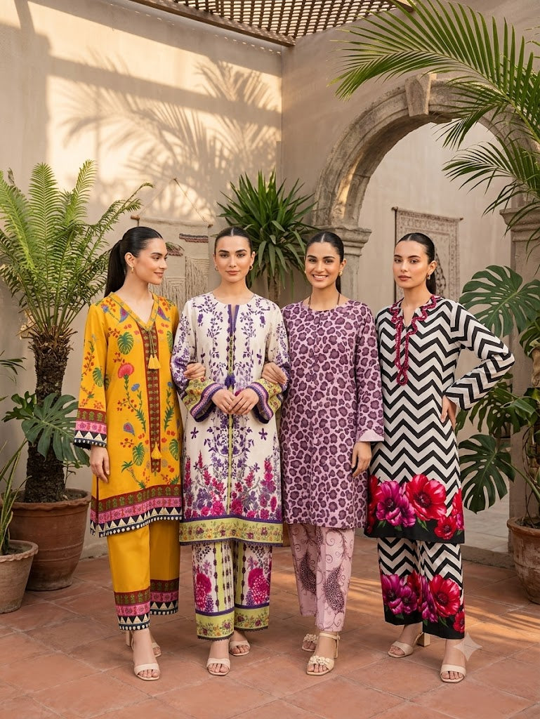 Floral Printed 2-Piece Suit | Kurta & Trouser Set for Women-Abiz Collection