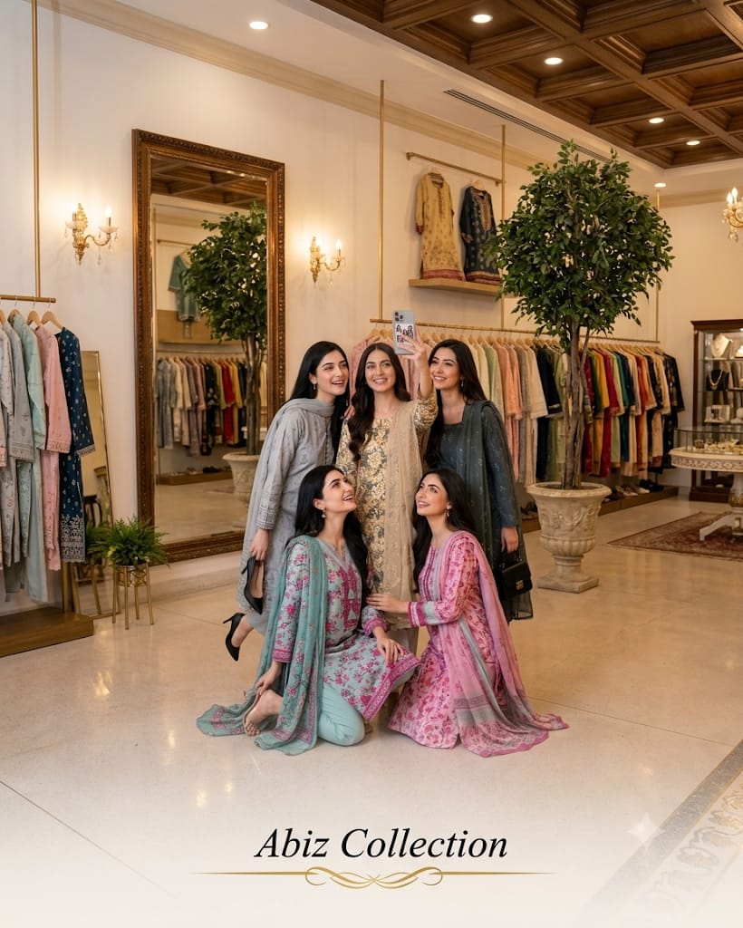 The Blossom & Geometry Duet | Abiz Collection Women's Designer Wear