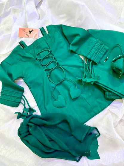 KIDS Green Kurta Set with Potli Bag | 14th August Azadi Dress | KIDS COLLECTION |  ABIZ COLLECTION