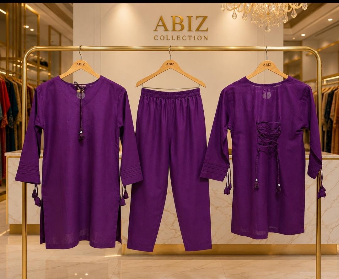 Purple 2 Piece Co-Ord Set for Women | Premium Casual Shirt & Trouser | Abiz Collection